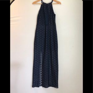 Love ... Ady long navy eyelet dress! Stunning!